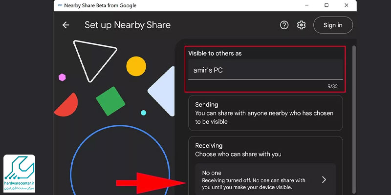 آموزش تنظیمات Nearby Share در ویندوز