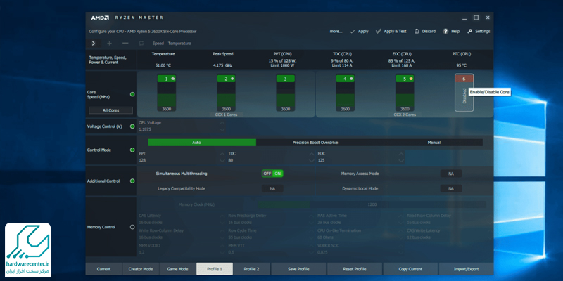 مراحل استفاده از Ryzen Master برای اورکلاک رم